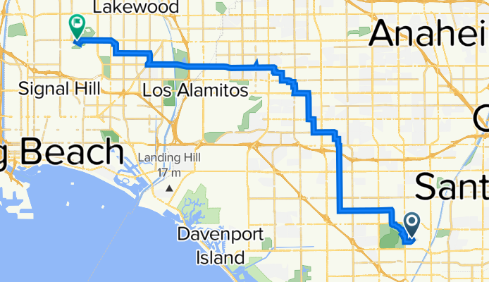16621 Mount Todd St, Fountain Valley to 3200 E Carson St, Lakewood