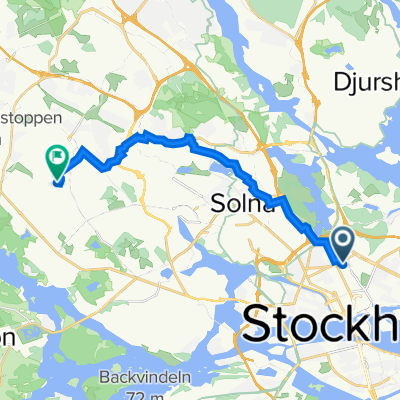 Markvardsgatan 5, Stockholm to Gökottestigen 16, Stockholm