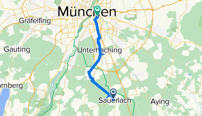 Deisenhofener Straße 2, Sauerlach nach Breisacher Straße 14, München