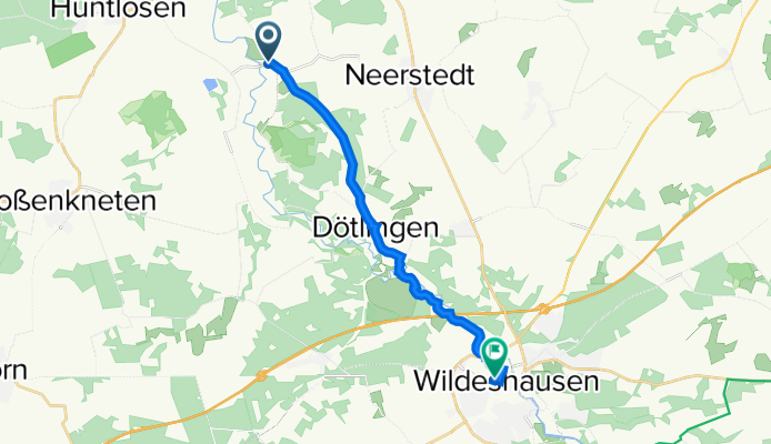 Huntloser Straße 24, Dötlingen nach Bahnhofstraße 22, Wildeshausen