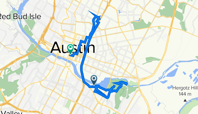 1820 S Lakeshore Blvd, Austin to 217 W 4th St, Austin