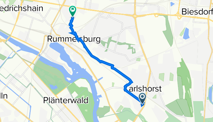 Eginhardstraße 5, Berlin nach Coppistraße 10, Berlin