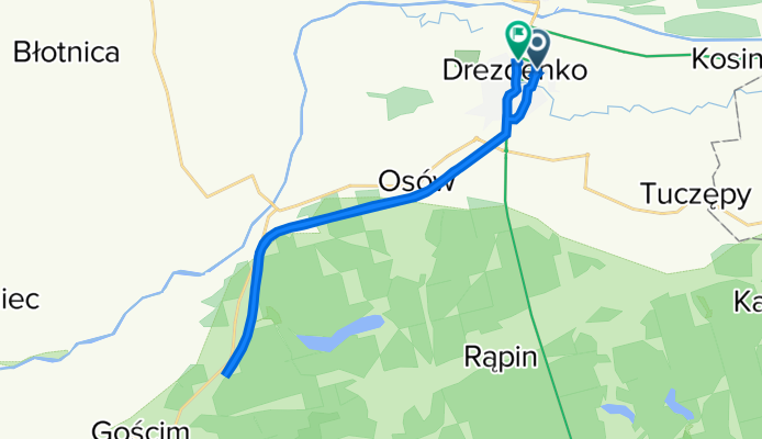 Plac Wolności 11, Drezdenko do Kościuszki 41A, Drezdenko