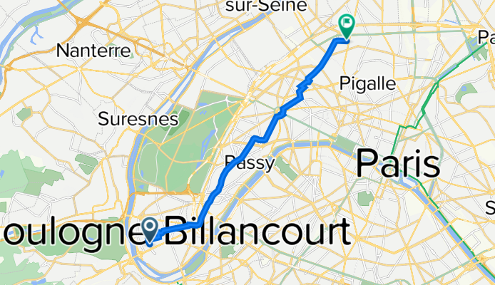 157 Rue de Silly, Boulogne-Billancourt à 2–14S Rue Jacques Kellner, Paris