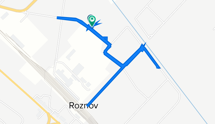 Strada Paltinului 1074, Roznov to Strada Baltagului 1074, Roznov