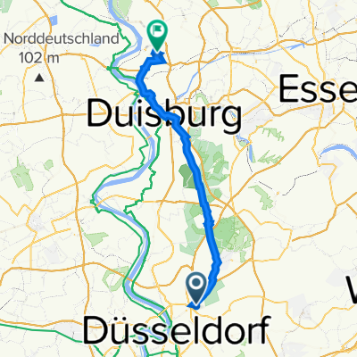 Max-Halbe-Straße 15, Düsseldorf nach Hamborn, Duisburg