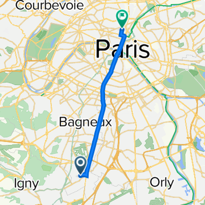 De Allée des Ormeaux 4, Antony à Rue de Paradis 36, Paris