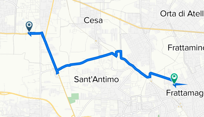 Da Viale Olimpico 100, Aversa a Via Sossio Russo 76, Frattamaggiore
