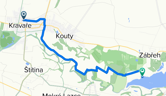 Komenského 649/10, Kravaře to Dolní Benešov