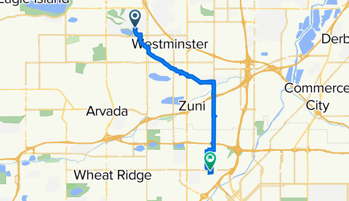 Gray Ct, Arvada to 1830 W 38th Ave, Denver