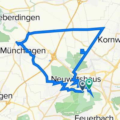 Im Birkenwald 33/2, Stuttgart nach Marconistraße 66, Stuttgart