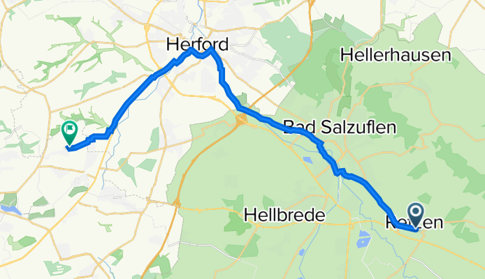 Alte Landstraße 37, Bad Salzuflen nach Husumer Straße 97, Bielefeld