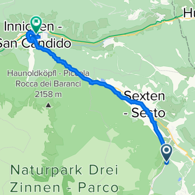 Fischleintalstraße 31A, Sexten nach Peter Paul Rainer Straße 2, Innichen