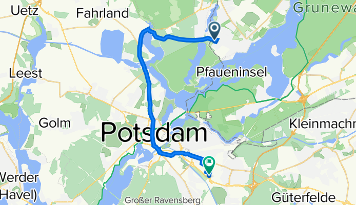 Wublitzweg 12B, Berlin nach Ulmenstraße 4, Potsdam