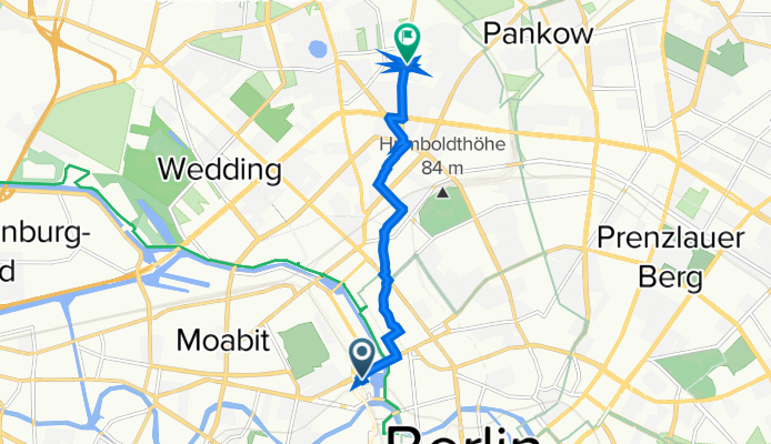 Europaplatz 2, Berlin to Provinzstraße 15, Berlin