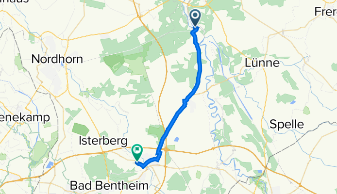 An der Schleuse 2, Lingen (Ems) nach Nordhorner Straße 71, Schüttorf