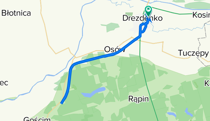 Plac Wolności 13, Drezdenko do Poniatowskiego 9, Drezdenko