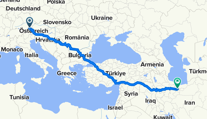 FalkensteinstraĂźe 5, Flintsbach am Inn nach P8CM+PVW, Tehran