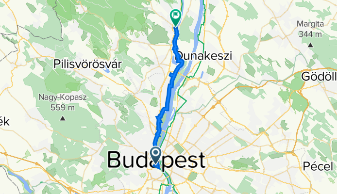Váralja utca 27., Budapest to Duna korzó 8., Szentendre