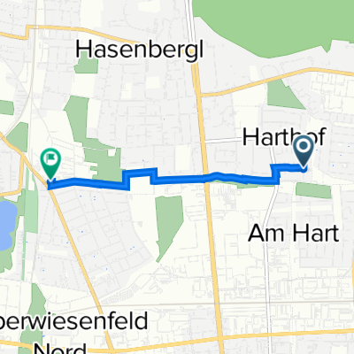 Dientzenhoferstraße 13, München nach Lerchenstraße 5b, München