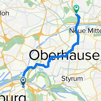 Zanderstraße 3, Duisburg nach Sterkrader Straße 181A–197, Oberhausen