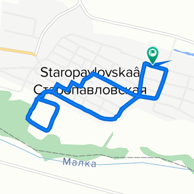 От улица Ворошилова 39, Старопавловская до улица Ворошилова 39, Старопавловская