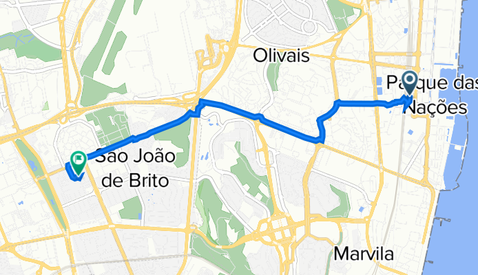 De Passeio do Báltico 33a, Lisboa a Rua Eugénio de Castro 8, Lisboa