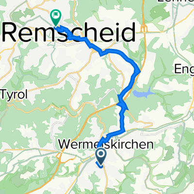 Königsberger Straße 16, Wermelskirchen nach Theodor-Heuss-Platz 7, Remscheid