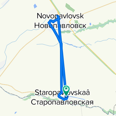 От улица Ворошилова 39, Старопавловская до улица Ворошилова 39, Старопавловская