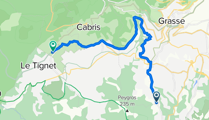 210 Route d'Auribeau, Grasse à 9B Route de Saint-Cézaire, Spéracèdes