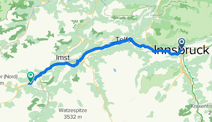 Innsbruck  - Landeck Etappe 1b (Inntal)