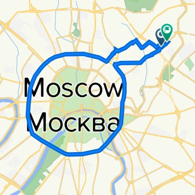 От Бакунинская улица 43/55с1, Москва до Бакунинская улица 65, Москва