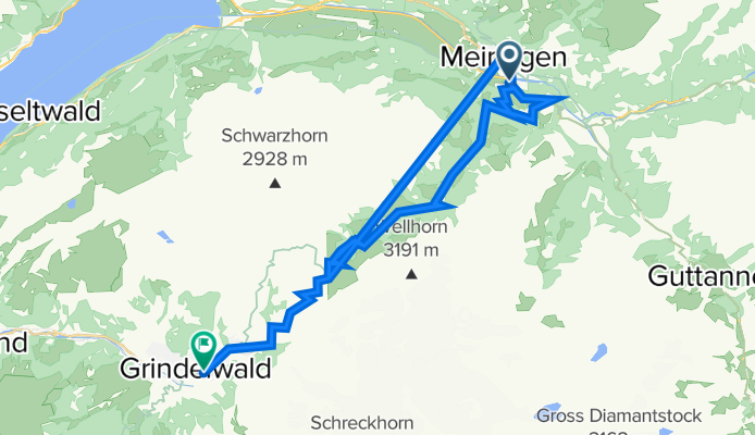 Grimselstrasse, Schattenhalb to Almisgässli 1, Grindelwald