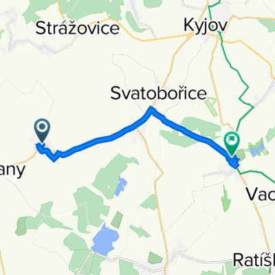 Šardice to Zámecká 1, Milotice