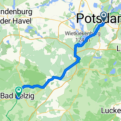 Friedrich-Engels-Straße 101, Potsdam nach Bad Belzig