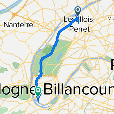 121–143 Rue Édouard Vaillant, Levallois-Perret à 180 Allée du Forum, Boulogne-Billancourt