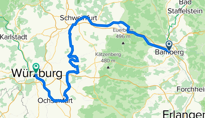 Bamberg Markusplatz nach Büttnerstraße 54, Würzburg