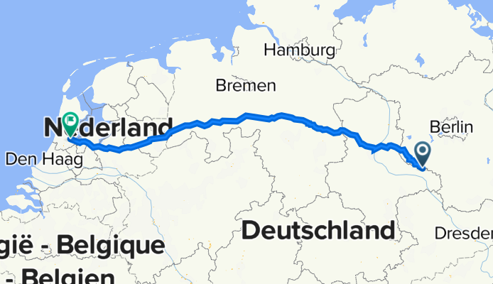 Kropstädter Lindenstraße 1, Wittenberg to Amstel 1–3, Amsterdam