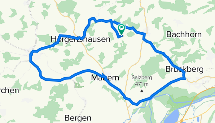 От Priel 13, Gammelsdorf до Priel 15, Gammelsdorf