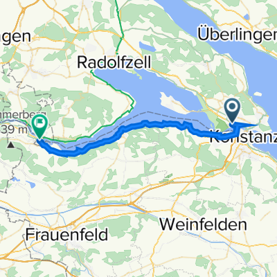 Line-Eid-Straße 1–3, Konstanz nach Bahnhofstrasse 13, Stein am Rhein