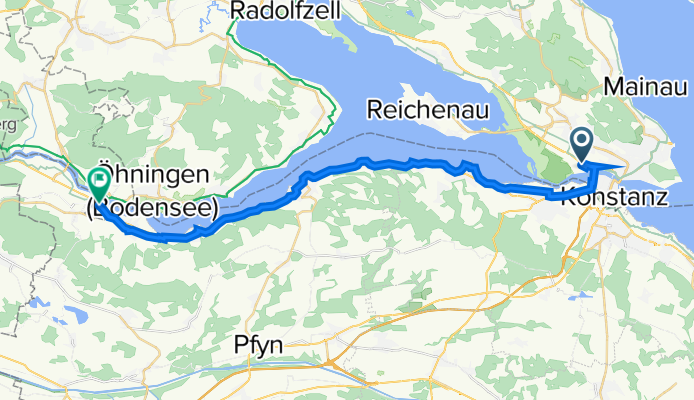 Line-Eid-Straße 1–3, Konstanz nach Bahnhofstrasse 13, Stein am Rhein