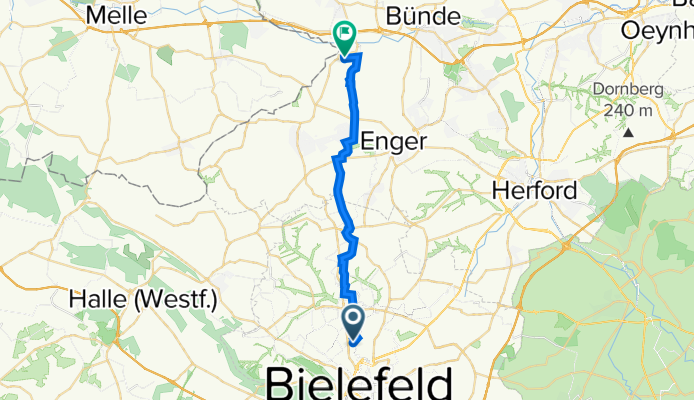 Am Sudholz 25, Bielefeld nach Moorstraße 34, Spenge