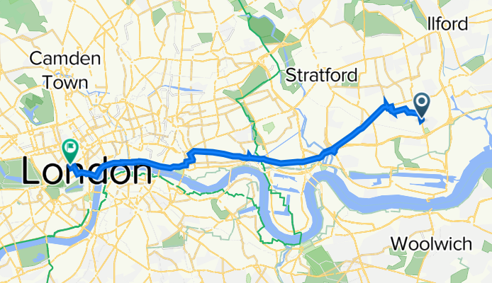 От John Wesley Close 1 до Piccadilly Circus (Stop F)