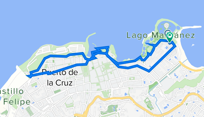 Avenida de Cristobal Colón 16, Puerto de la Cruz nach Avenida de Cristobal Colón 12, Puerto de la Cruz
