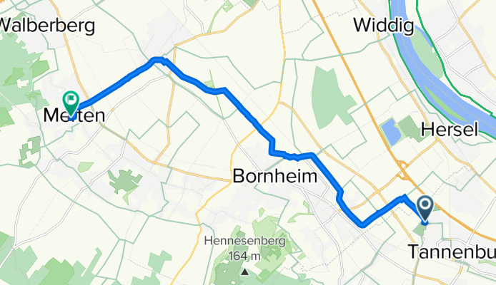 Alfter to Martinstraße 13, Bornheim