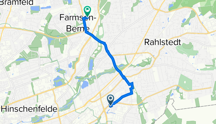 Kuehnstraße 158, Hamburg nach Marie-Bautz-Weg 6, Hamburg