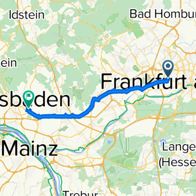 Ohmstraße 67, Frankfurt am Main nach John-F-Kennedy-Straße 3, Wiesbaden