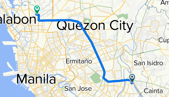 Francisco 41, Pasig to MX7J+HXF, Malabon