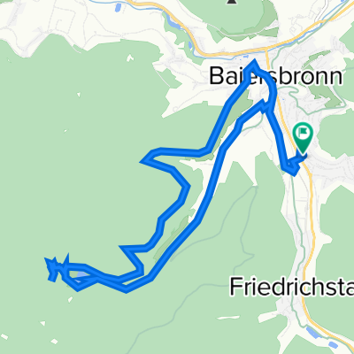 Oberdorfstraße 142, Baiersbronn über Sankenbach-Wasserfall nach Oberdorfstraße 142, Baiersbronn