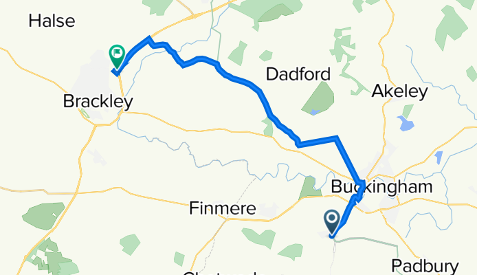 Old Corner Stores, Hillesden Road, Buckingham to The Paisley Pear, Northampton Road, Brackley